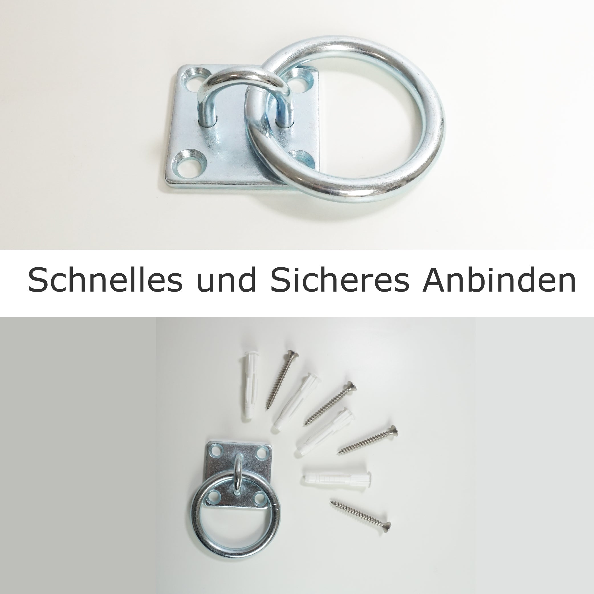Anbindering für Pferde, Befestigungshaken zum Schrauben